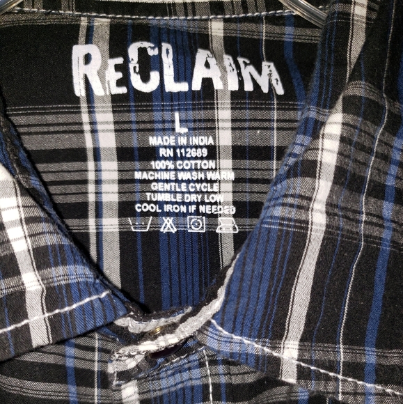 RECLAIM Western Button Up Shirt Long Sleeved - Picture 3 of 5